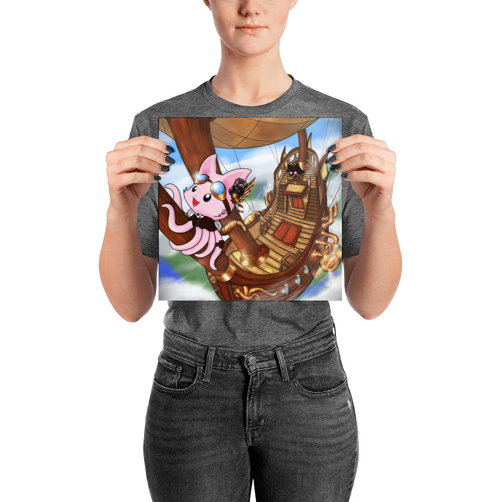 Steampunk Airship Poster
