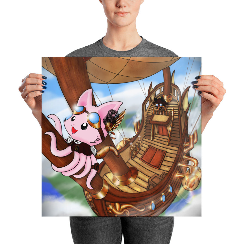 Steampunk Airship Poster