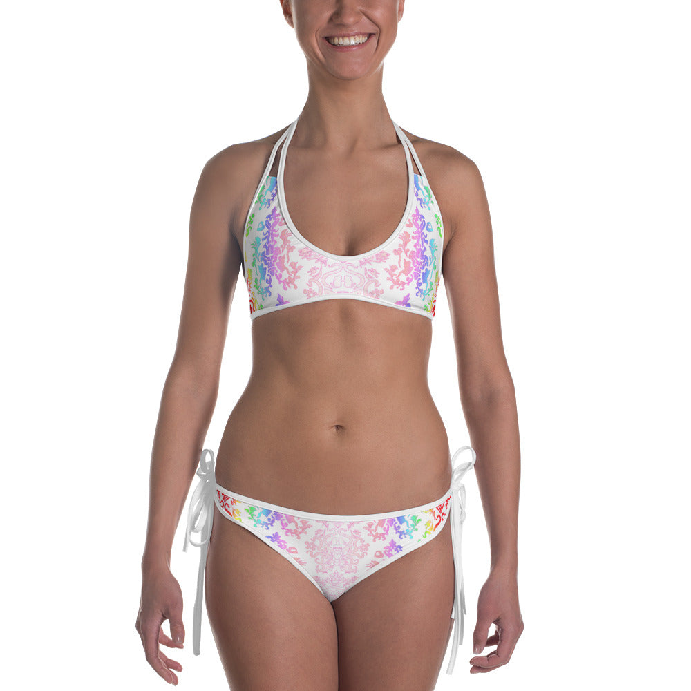 Dark Rainbow/Rainbow Brighter Two Sided Bikini Set