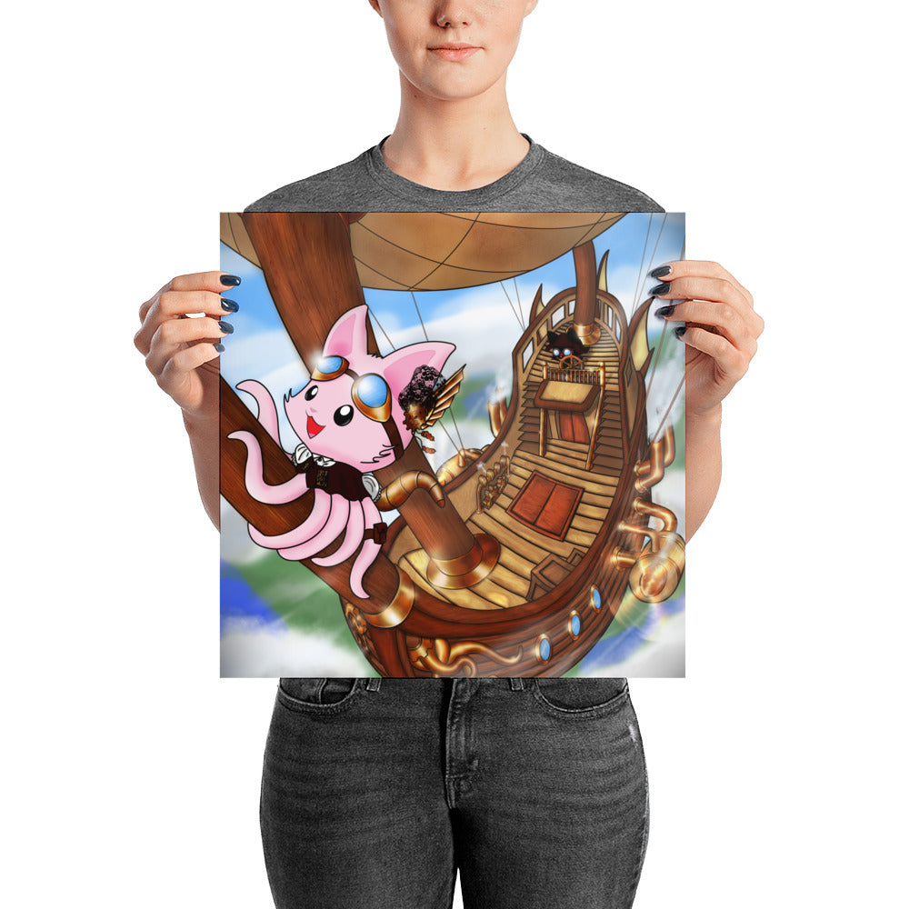 Steampunk Airship Poster