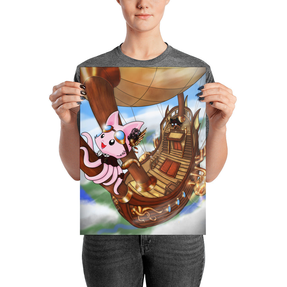 Steampunk Airship Poster