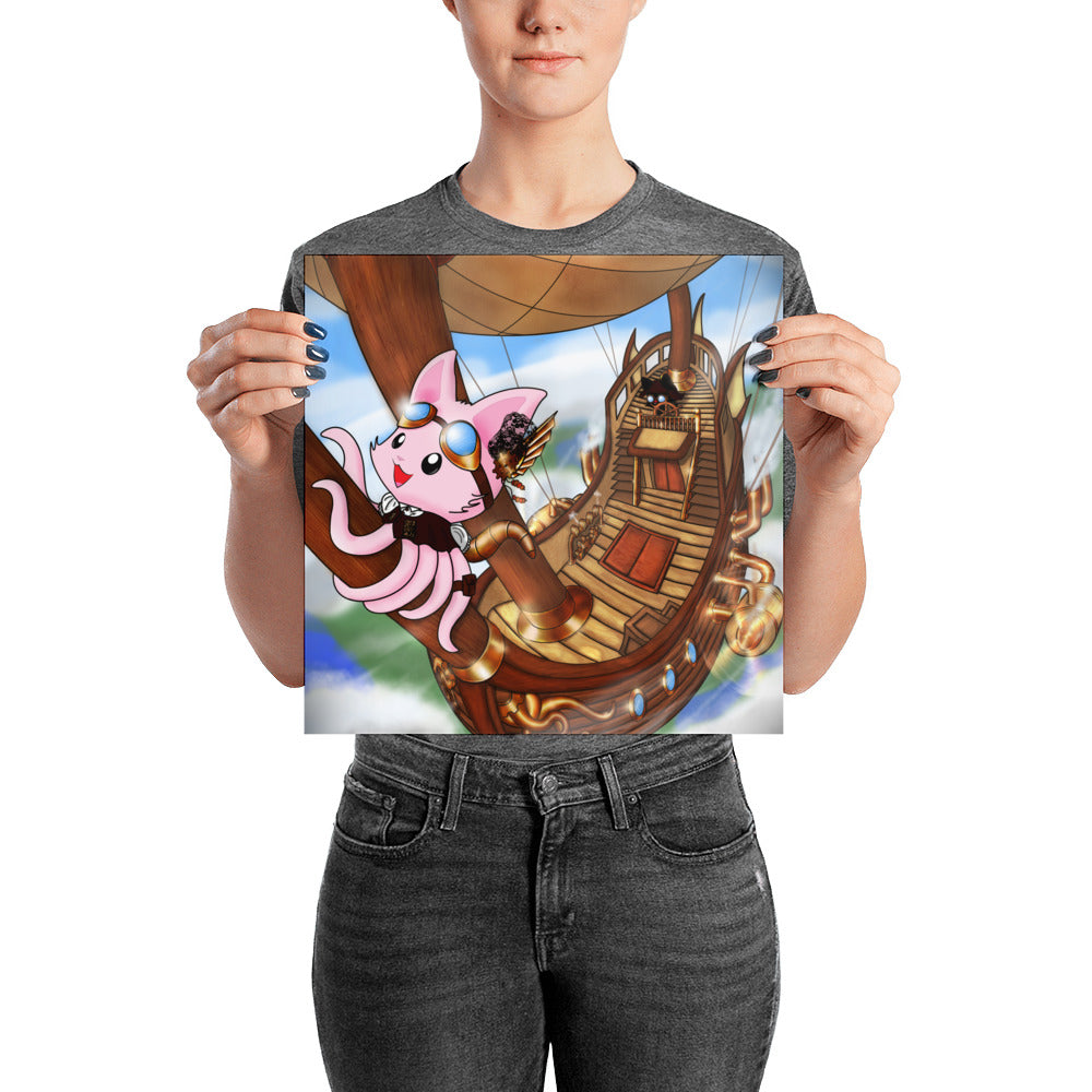 Steampunk Airship Poster