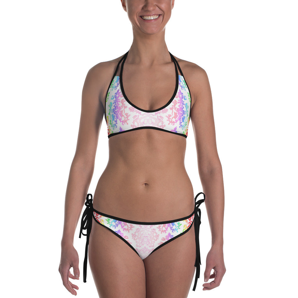 Dark Rainbow/Rainbow Brighter Two Sided Bikini Set