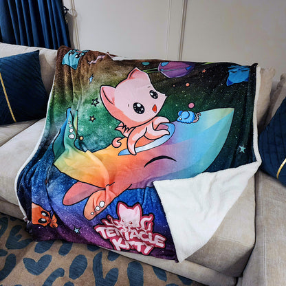 Tentacle Kitty Space Blanket