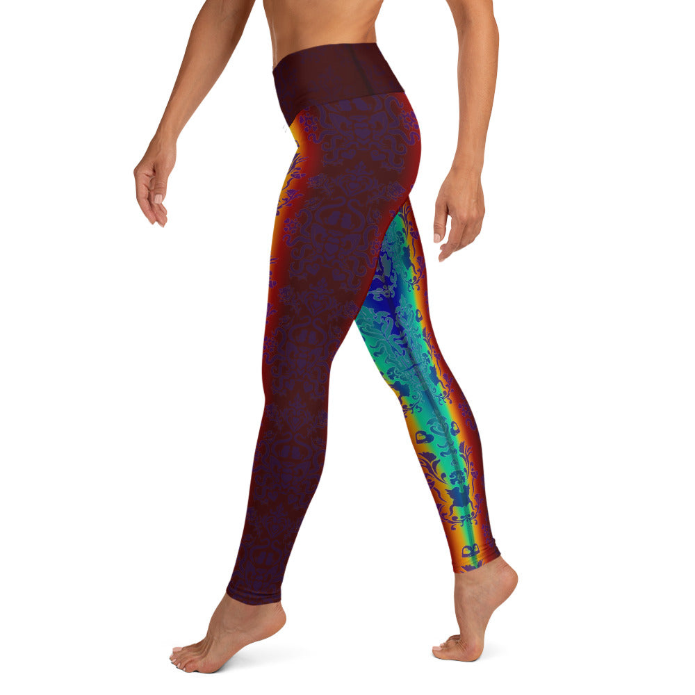 Dark Rainbow Yoga Leggings