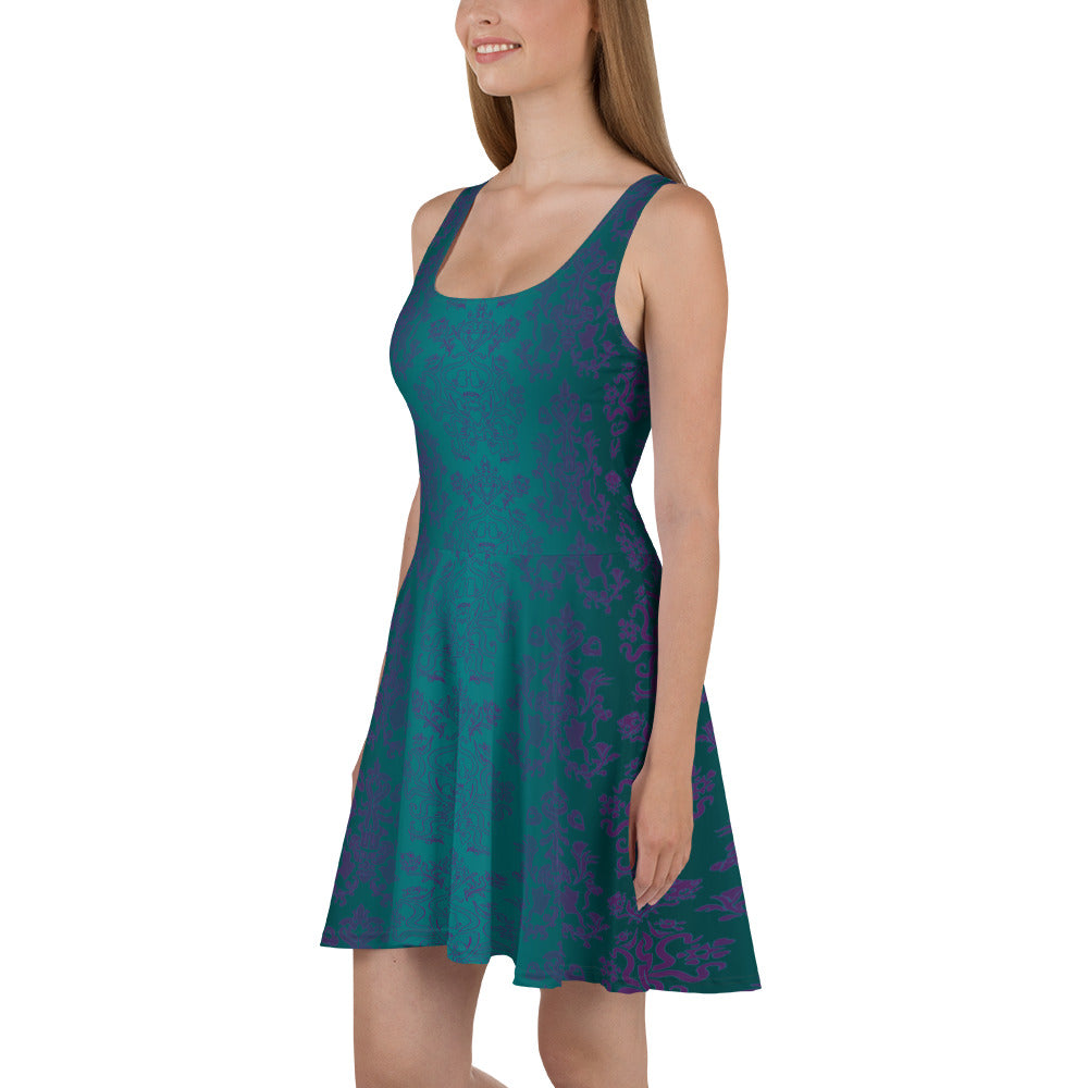 Purple Teal Exclusive Patron Skater Dress