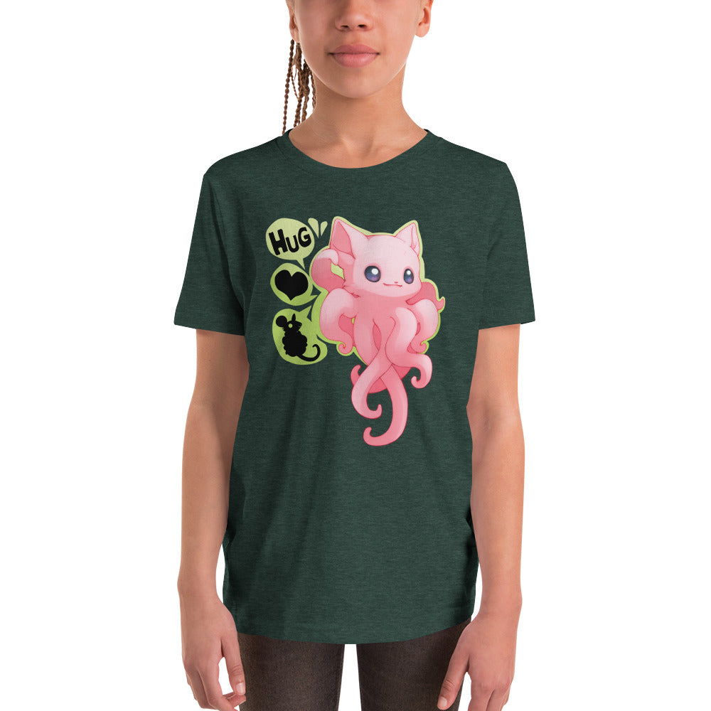 Hugs Love Cotton Candy Mice Youth Short Sleeve T-Shirt