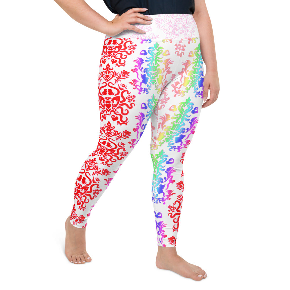 Rainbow Brighter All-Over Print Plus Size Leggings