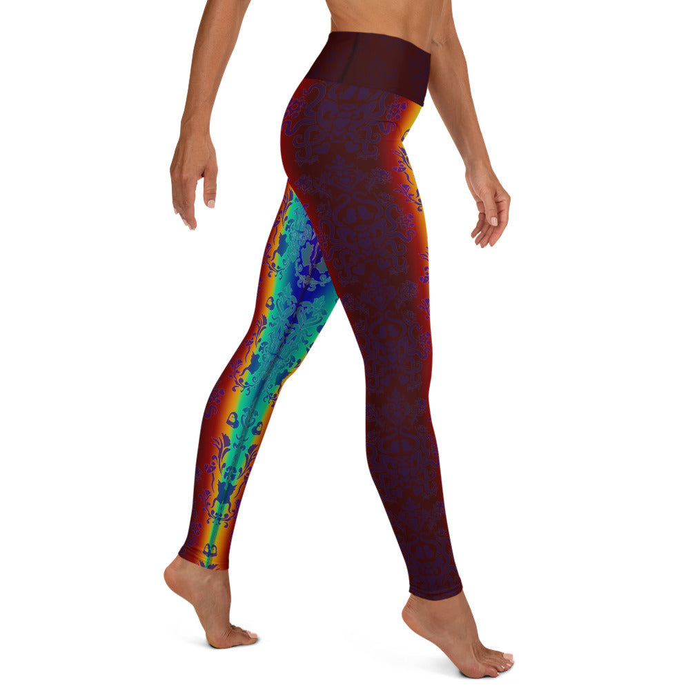 Dark Rainbow Yoga Leggings