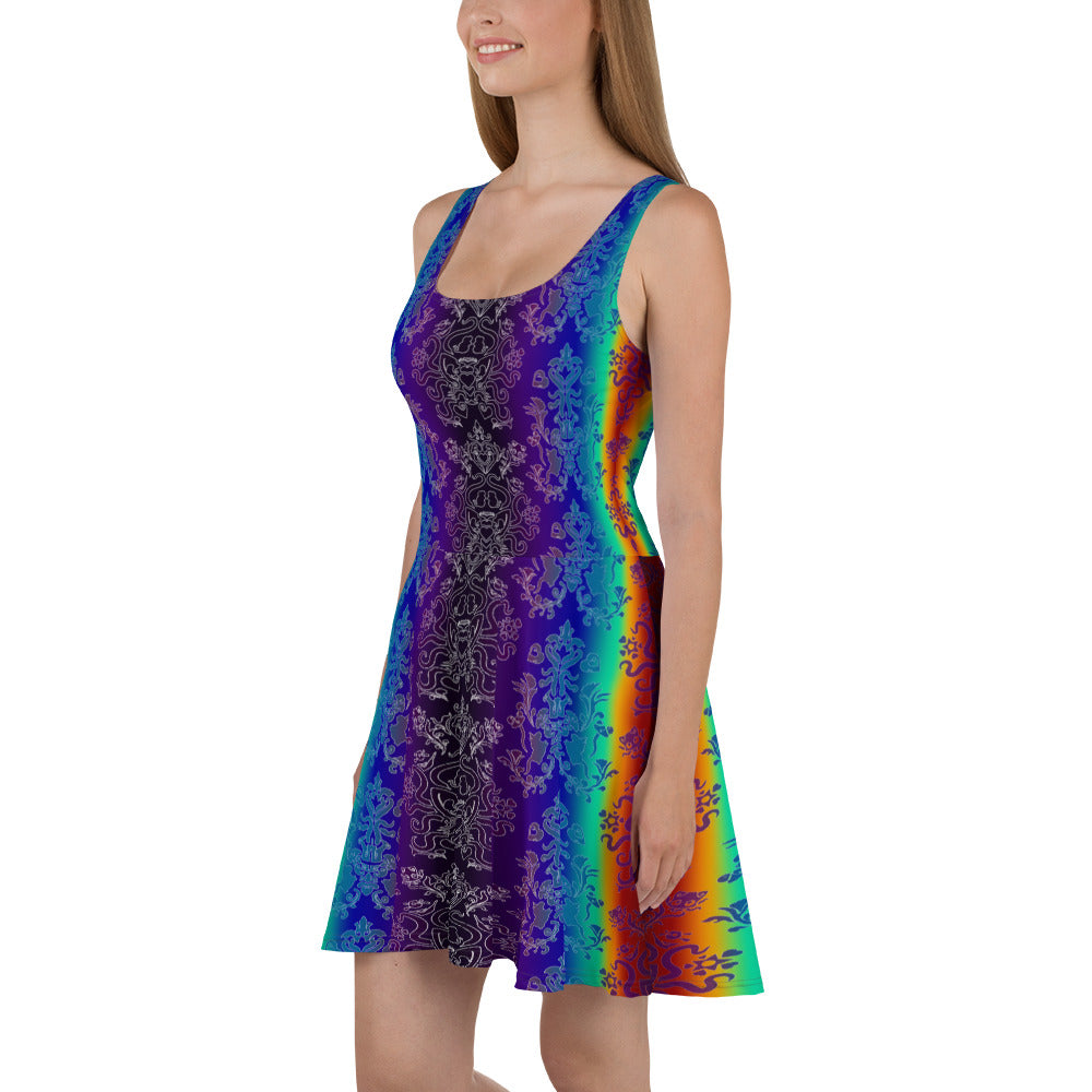 Patron Exclusive Dark Rainbow Skater Dress