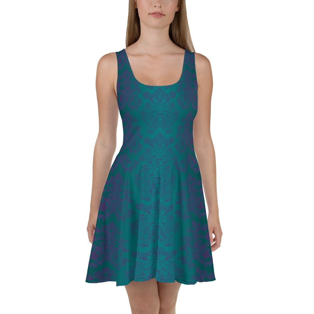 Purple Teal Exclusive Patron Skater Dress