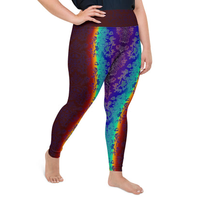 Dark Rainbow All-Over Print Plus Size Leggings