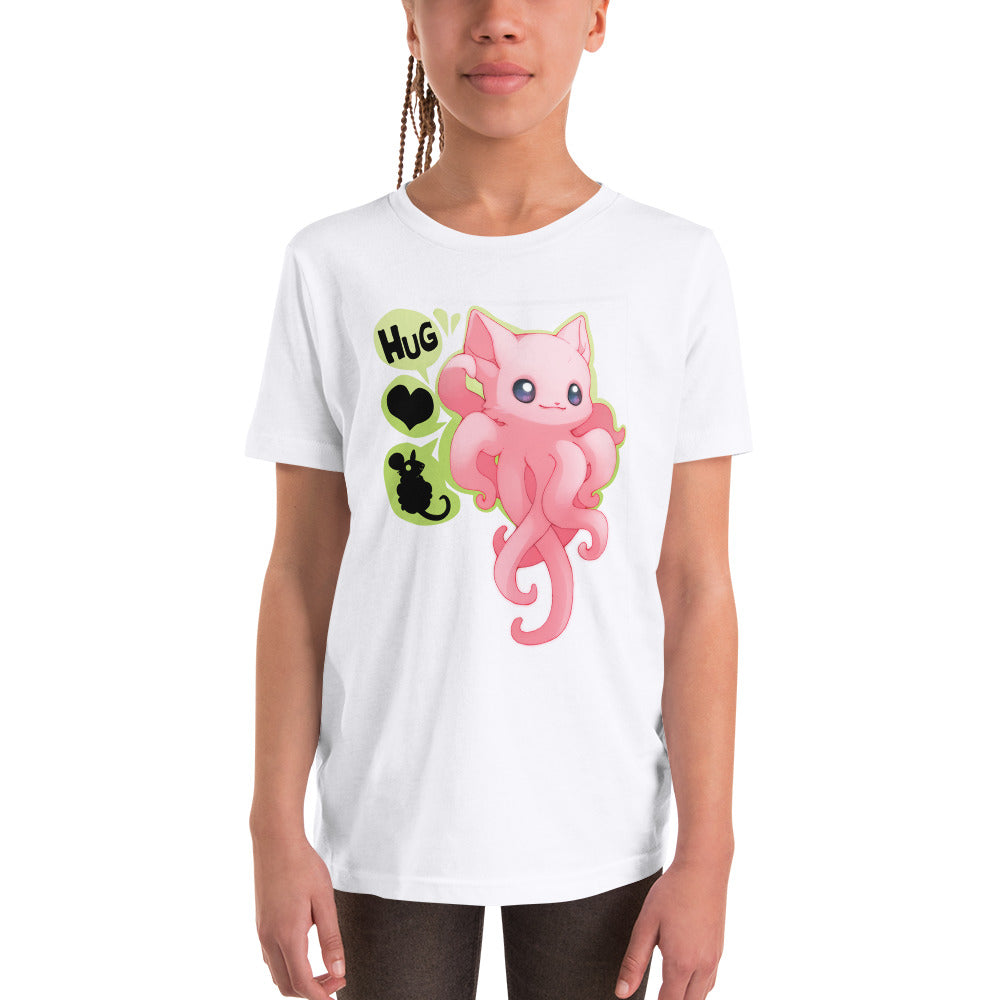 Hugs Love Cotton Candy Mice Youth Short Sleeve T-Shirt