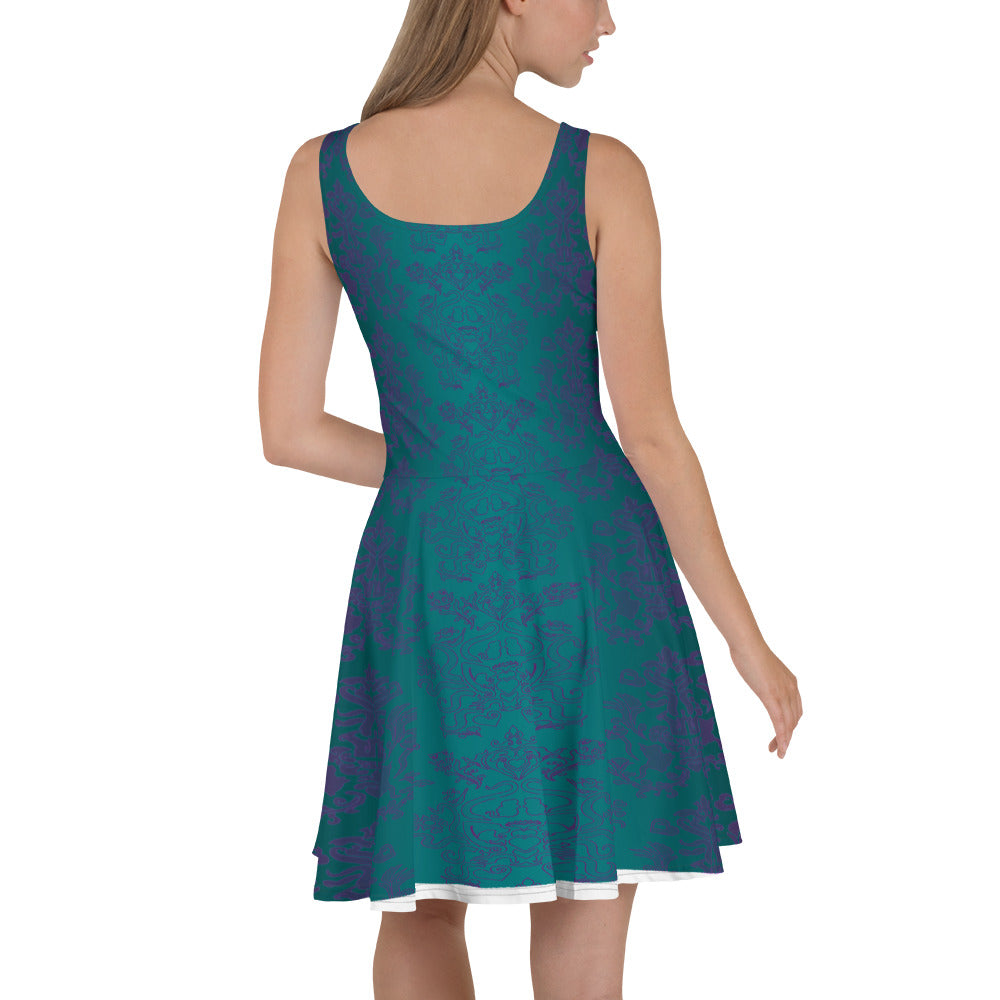 Purple Teal Exclusive Patron Skater Dress