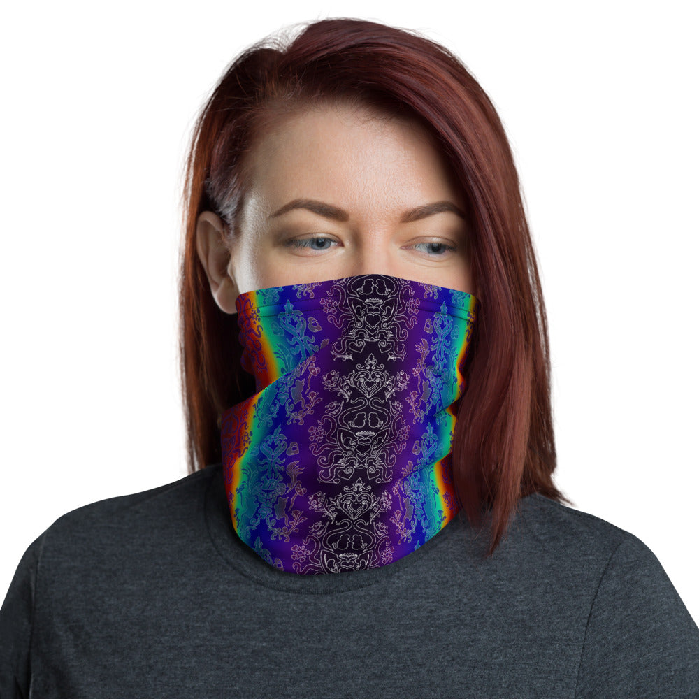 Dark Rainbow Neck Gaiter