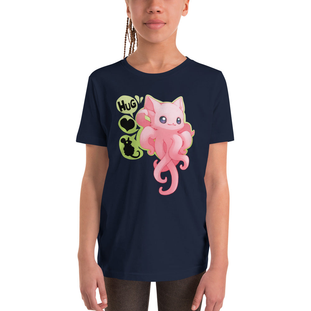 Hugs Love Cotton Candy Mice Youth Short Sleeve T-Shirt