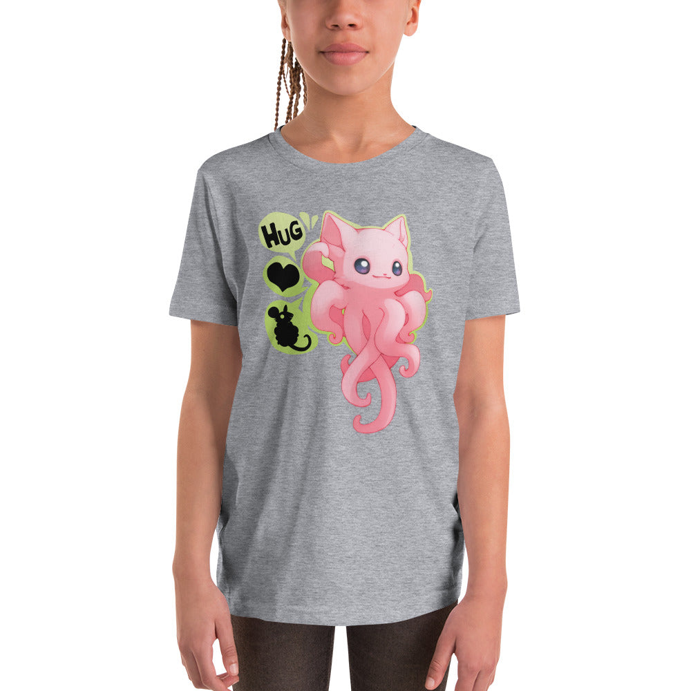 Hugs Love Cotton Candy Mice Youth Short Sleeve T-Shirt