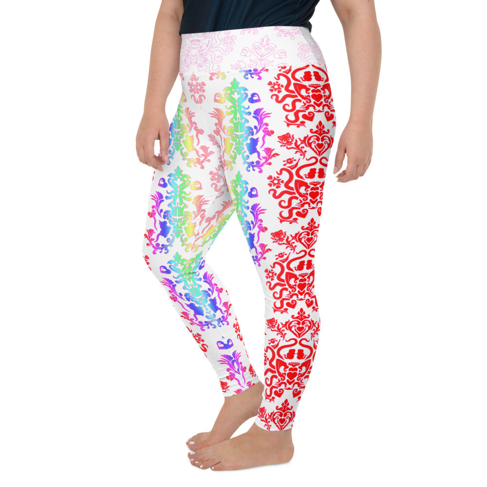 Rainbow Brighter All-Over Print Plus Size Leggings