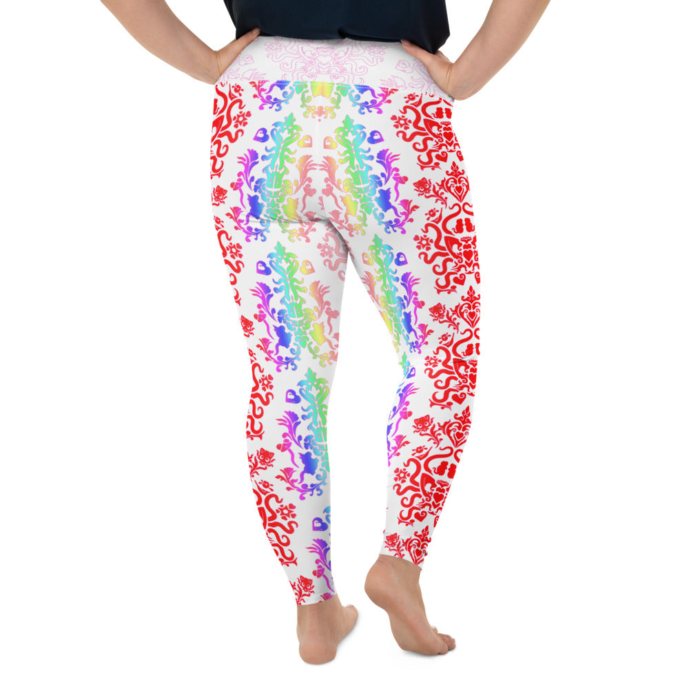 Rainbow Brighter All-Over Print Plus Size Leggings