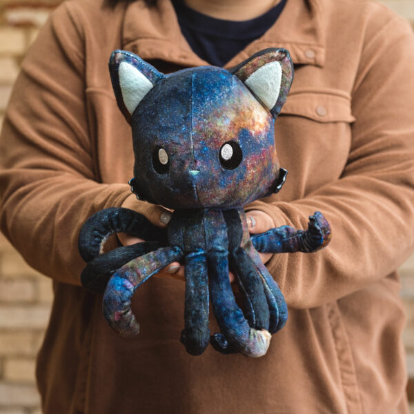 galaxy tentacle kitty in hands